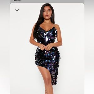 Getaway car inspired dress purple sequins